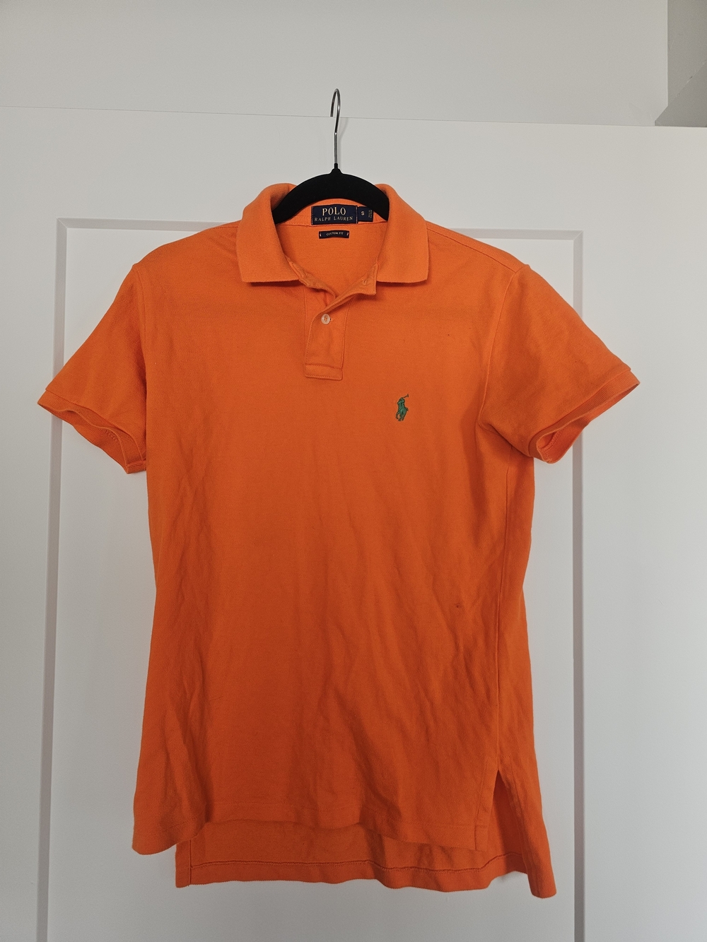 Ralph Lauren Orange Polo Shirt with Green Pony